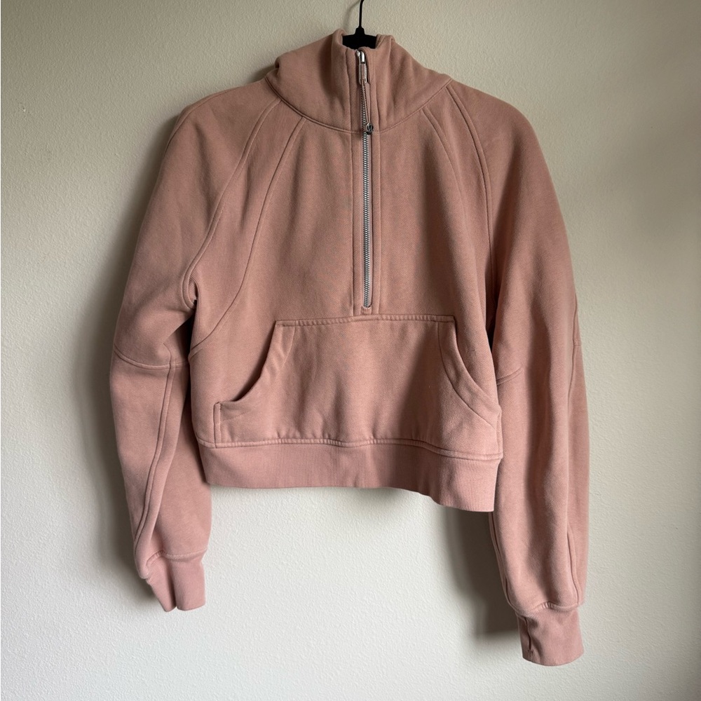 Lululemon Pink Cropped Hoodie Long Sleeve